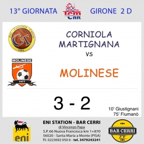 13° giornata - Asd MOLINESE sito ufficiale   