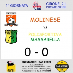 1° Giornata                                           Promozione 2 Girone L - Asd MOLINESE sito ufficiale   