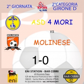 2° Giornata Girone D - Asd MOLINESE sito ufficiale   