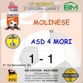 13° Giornata girone D - Asd MOLINESE sito ufficiale   