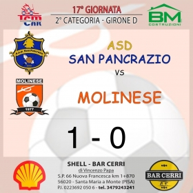 17° Giornata girone D - Asd MOLINESE sito ufficiale   