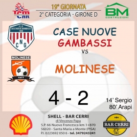 19° Giornata girone D - Asd MOLINESE sito ufficiale   