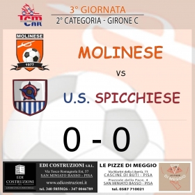 3° Giornata Stagione 2024-25 - Asd MOLINESE sito ufficiale   