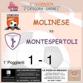 5° Giornata Stagione 2024-25 - Asd MOLINESE sito ufficiale   